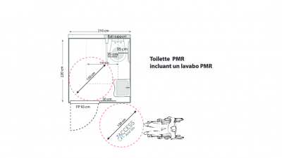 Toilette PMR avec ou sans lavabo